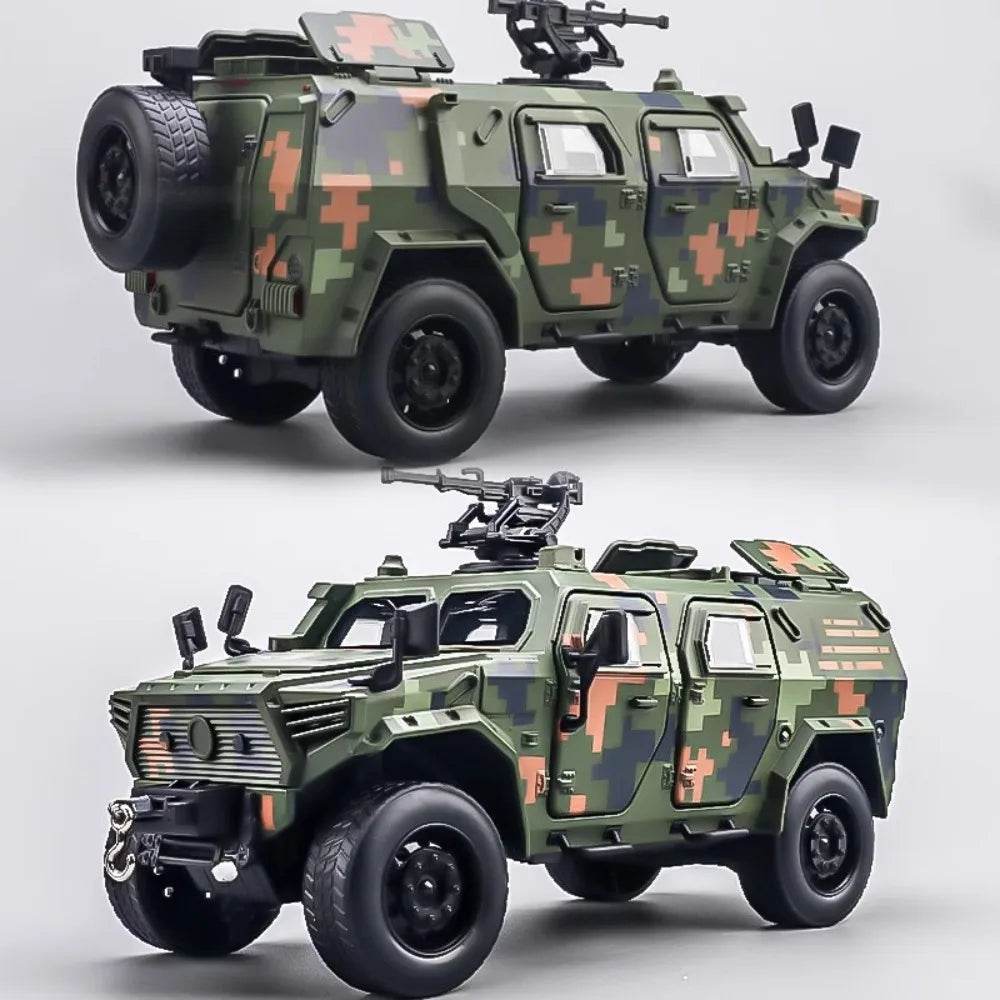 Armored Car – Diecast Military Model with Sound & Light - Green