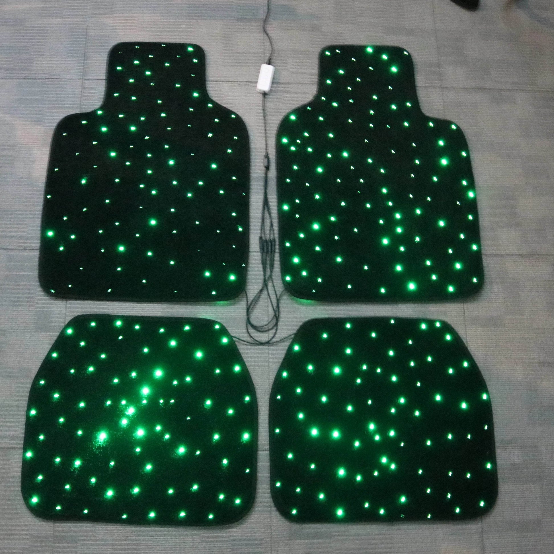 Fiber Optic Twinkle Star Car Mats – Waterproof LED Rugs with APP & Remote Control - 2PCS front mats