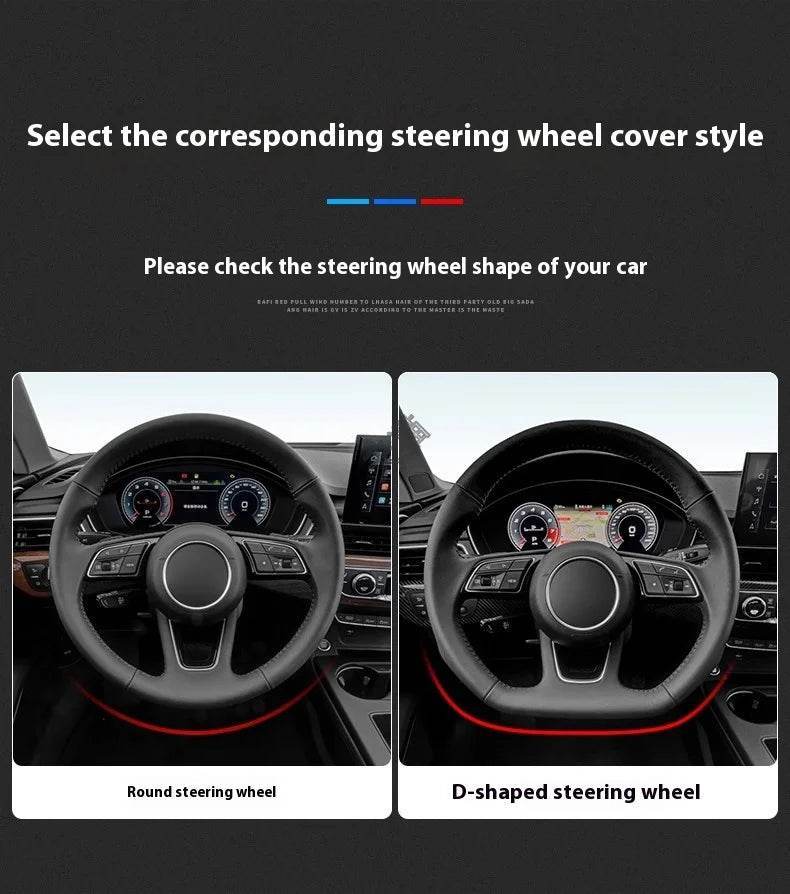 Mercedes Suede Leather Steering Wheel Cover - O Suede Black