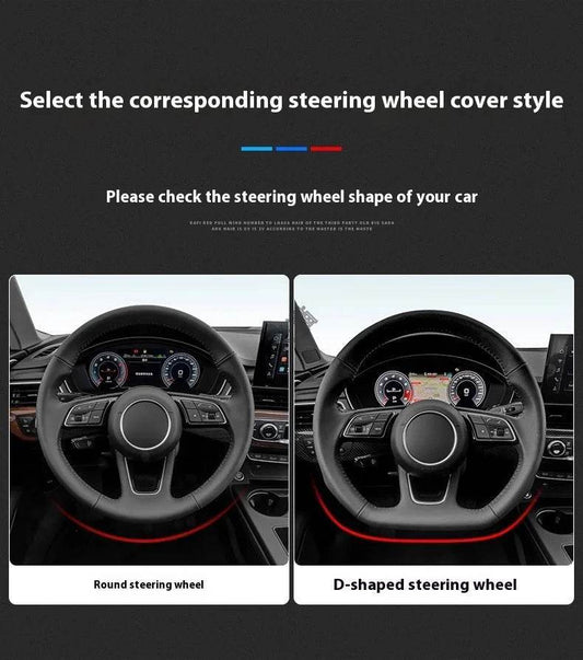 Mercedes Suede Leather Steering Wheel Cover - O Suede Black