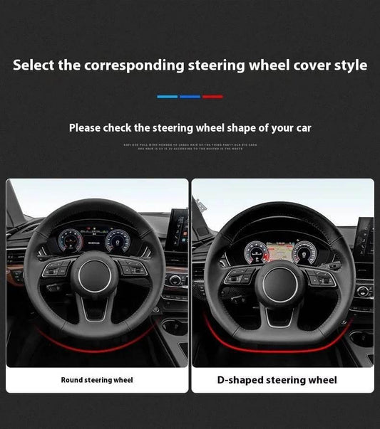 Mercedes Suede Leather Steering Wheel Cover - O Suede Black