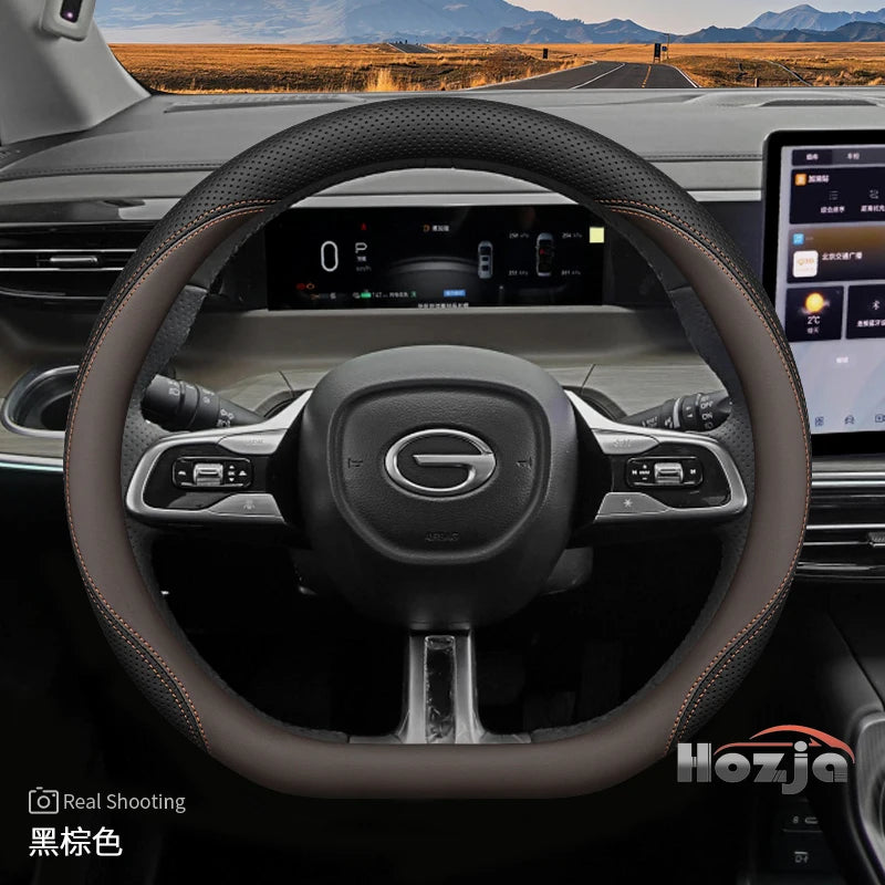Leather Steering Wheel Cover for GAC GS3 GS4 Emzoom Empow Emkoo