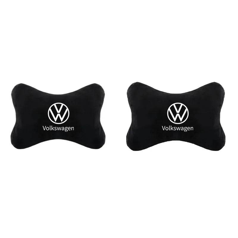 Volkswagen Neck Pillow and Seat Belt Pad - Black