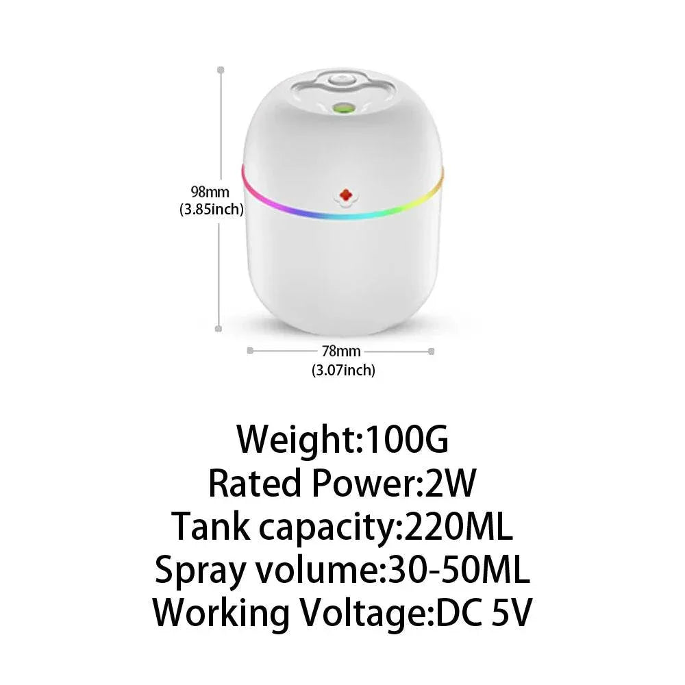Portable USB Air Humidifier & Aroma Diffuser -