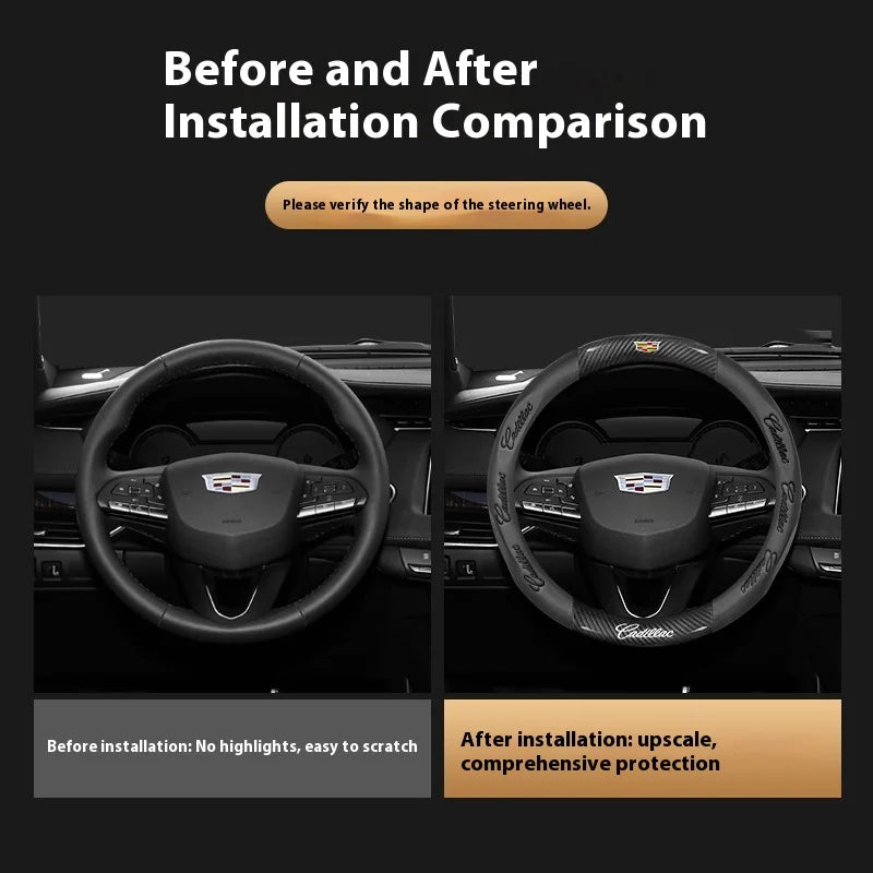 Cadillac Carbon Fiber Steering Wheel Cover