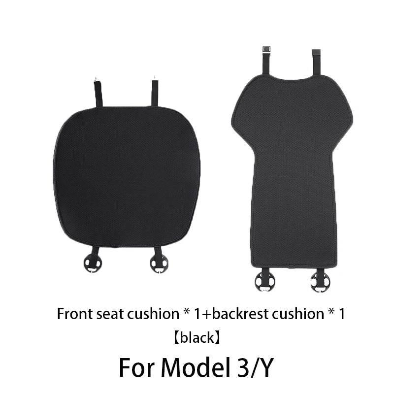Tesla Seat Cushion | Model 3 & Y (2019–2025) Breathable Cover - T-M3Y-F02-black