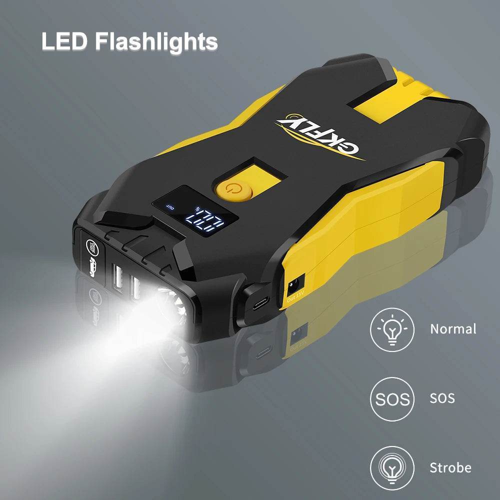 GKFLY 2000A Portable Car Jump Starter – 12V Battery Booster & Power Bank for Petrol & Diesel Vehicles -