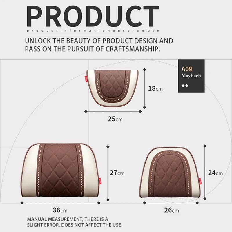 Mercedes Maybach S-Class Headrest & Lumbar Support - Headrest Black