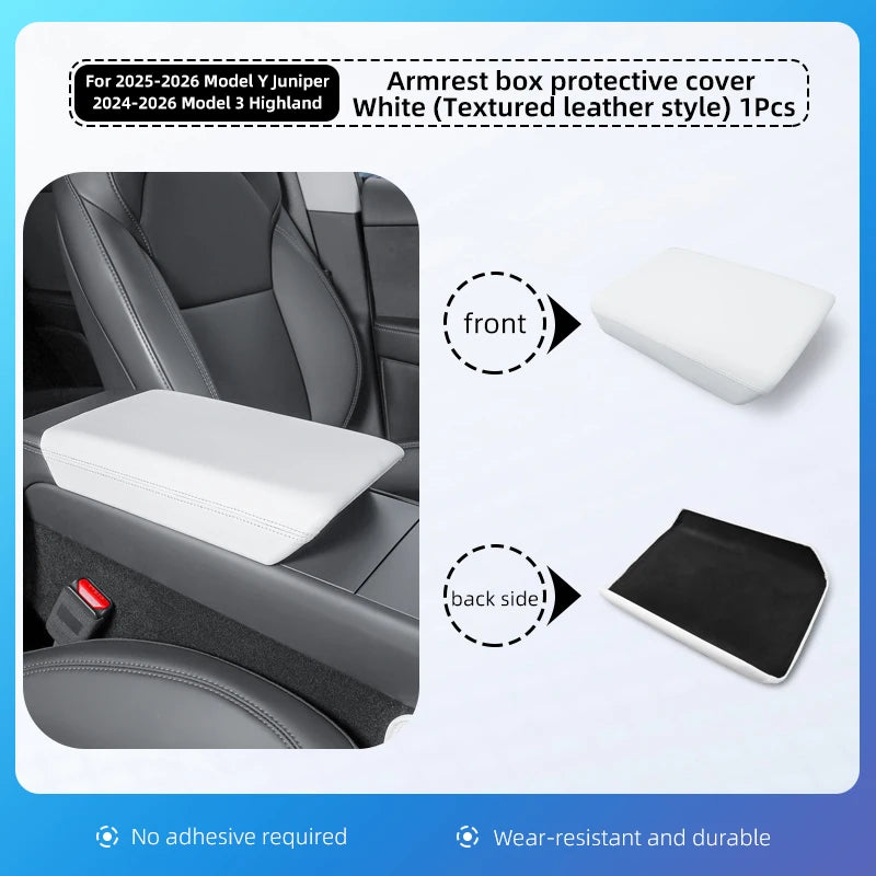 Armrest Box Cover for Tesla Model Y Juniper & Model 3 Highland – Soft Anti-Scratch Case