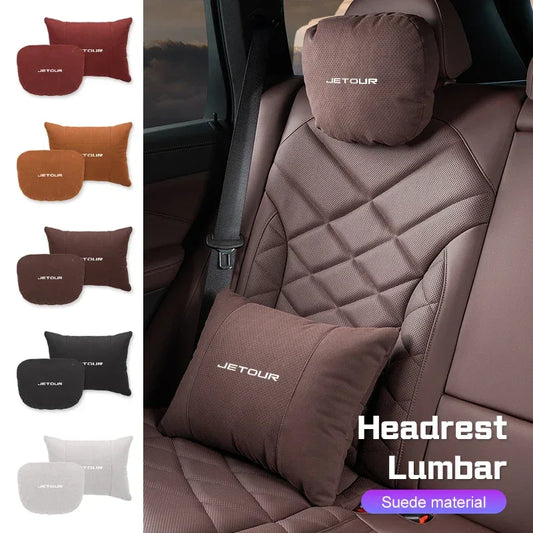 JETOUR Car Headrest Lumbar Support Pillow T2 T3 X70 X90 X95 - headrest red