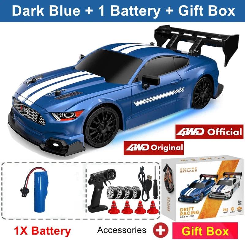GT RS , Mustang, BMW RC 4WD Drift Car - Mustang Blue