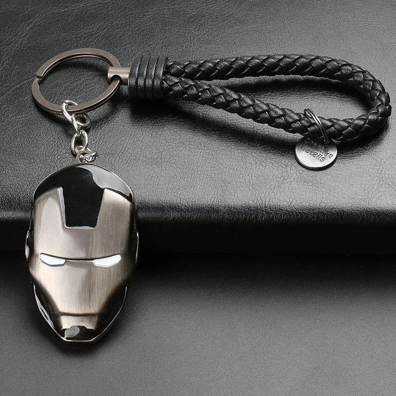 Marvel Avengers Deadpool Captain America Shield Keychain Rotate Relieve Anxiety Toy Keyring Car Bag Key Holder Accessories Gift - hei gang tie xia