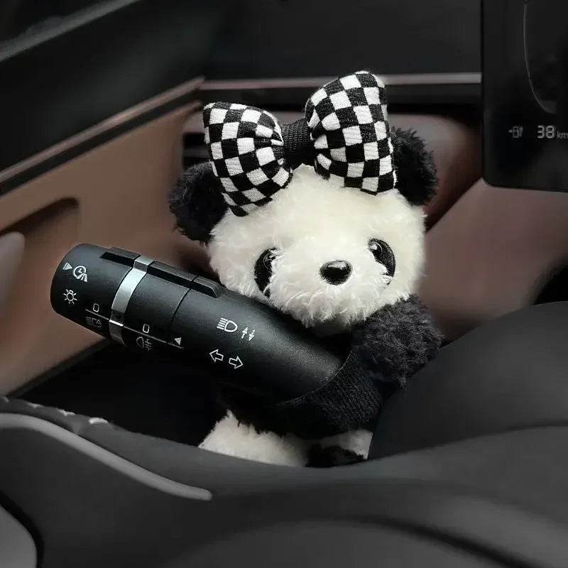 Teddy Bear: Adorable Turn Signal Wiper Companion - Bow Panda