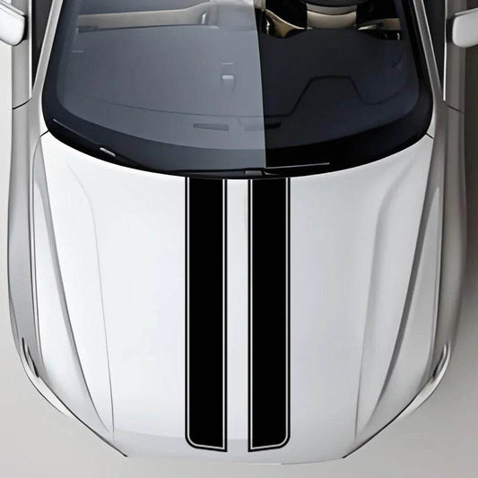 Sports Racing Hood Stripe Sticker - Colorful Laser