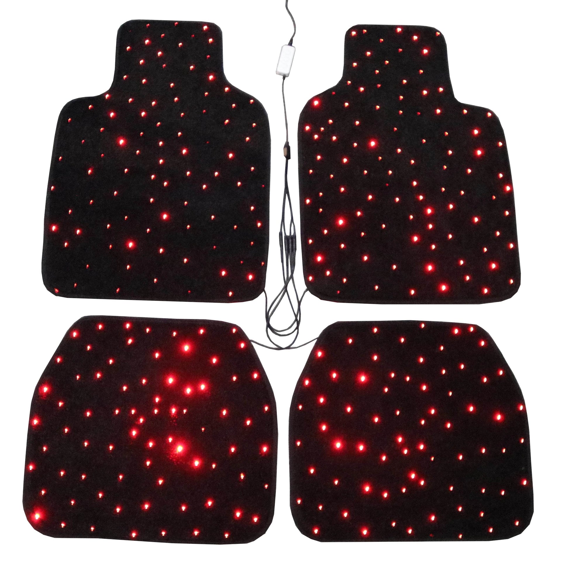 Fiber Optic Twinkle Star Car Mats – Waterproof LED Rugs with APP & Remote Control - 2PCS front mats