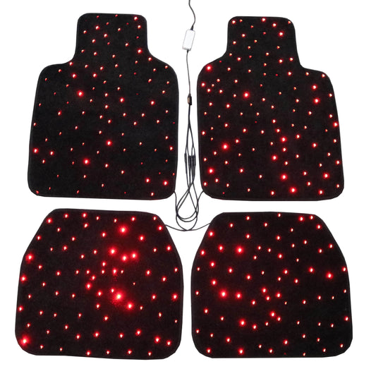 Fiber Optic Twinkle Star Car Mats – Waterproof LED Rugs with APP & Remote Control - 2PCS front mats