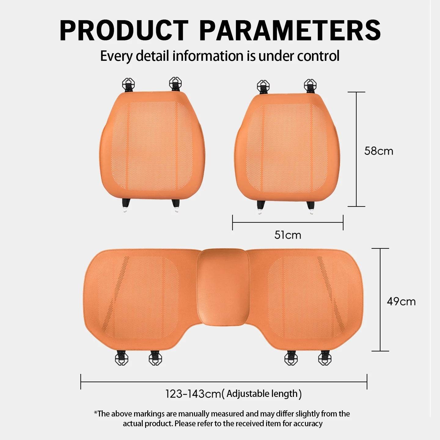 Tesla Car Seat Cushions - 2PC White Front