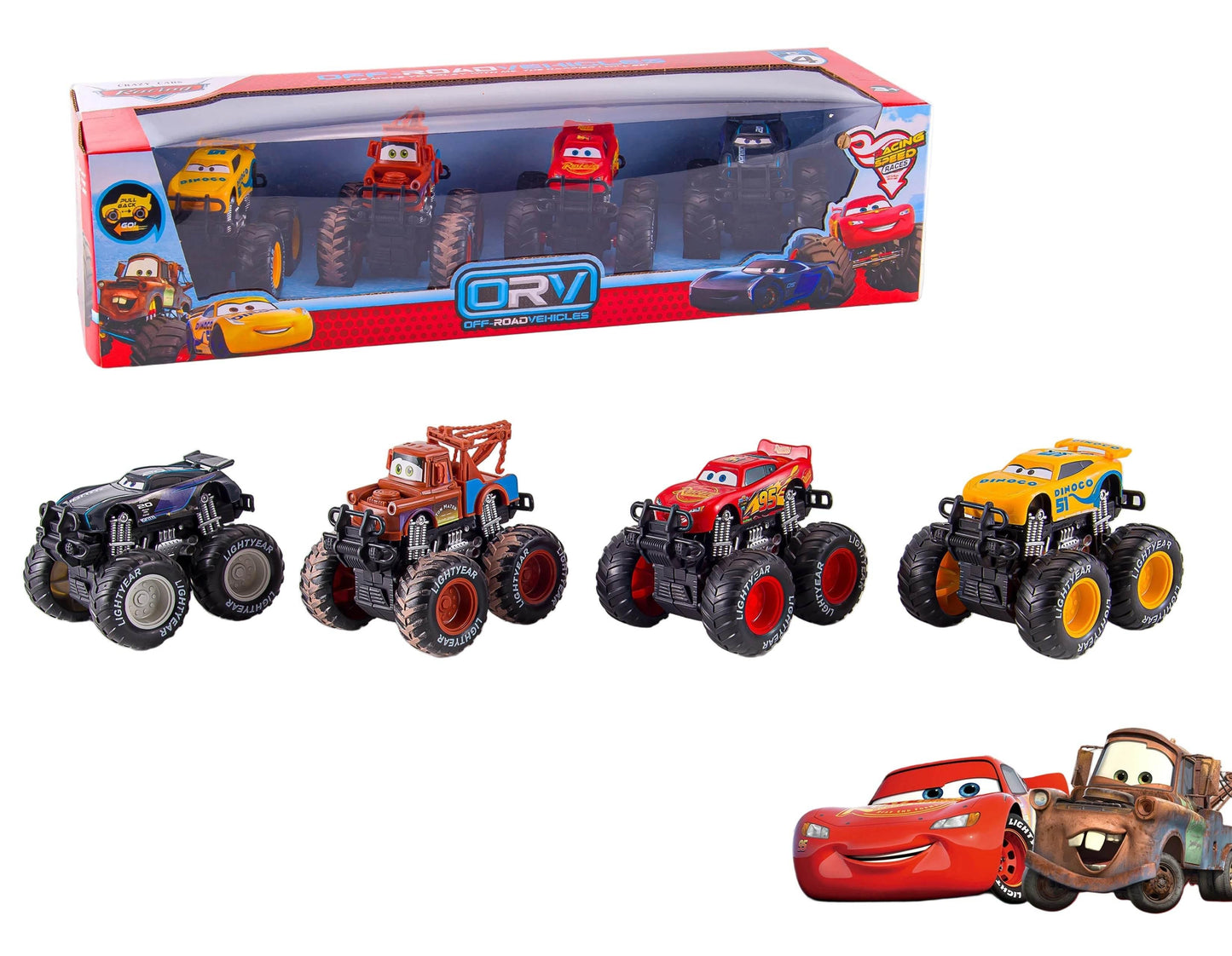 Disney Pixar Cars Off-Road Set – 4pcs -