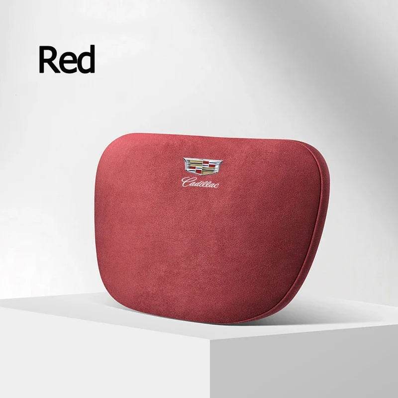Cadillac Suede Neck Pillow - Red
