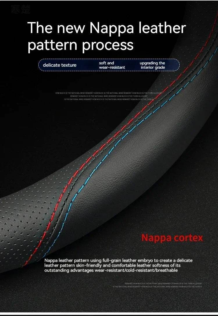 Changan Leather Steering Wheel Cover - D Style 2 black