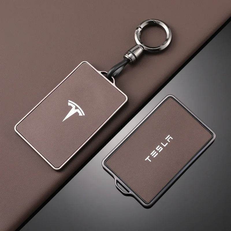 Tesla Key Case – NFC Shell Cover & Protector for Model 3, S, X, Y - B-brown keychain