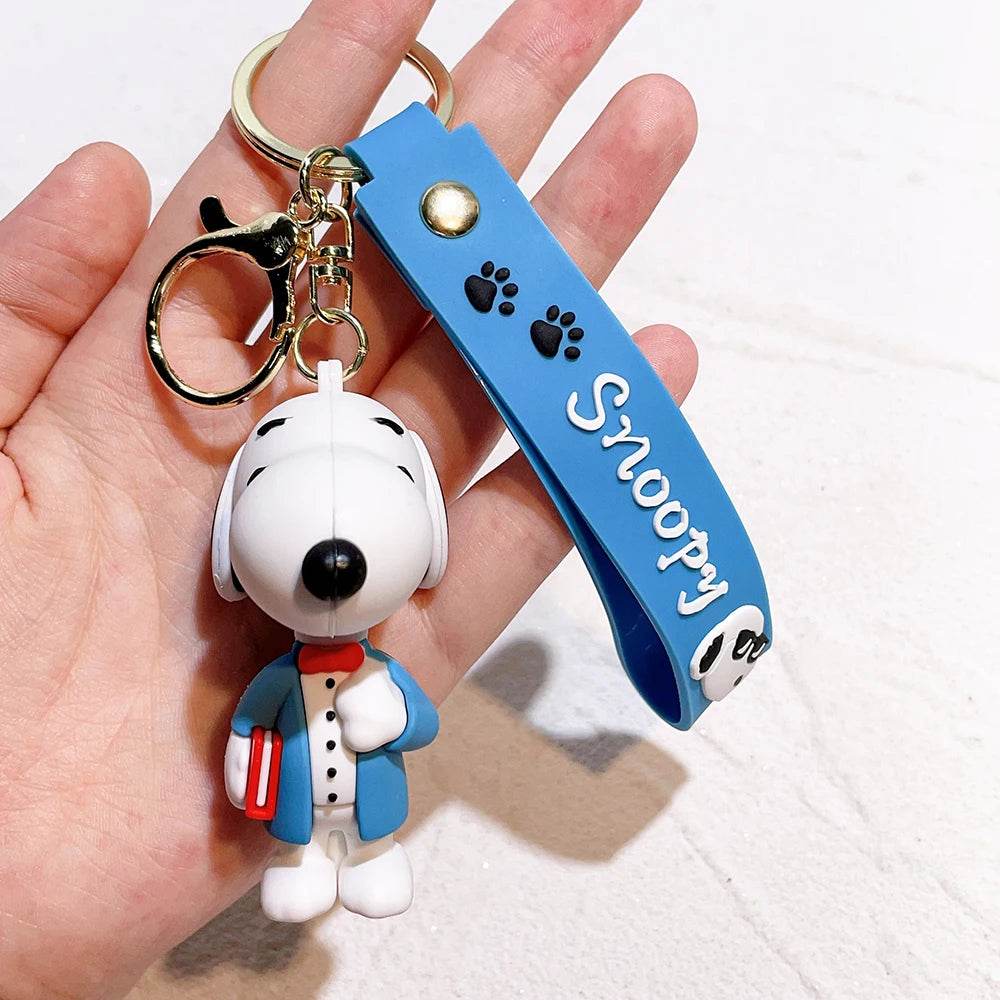 Snoopy & Charlie Keychain – Cute Bag Pendant & Car Key Ring - E