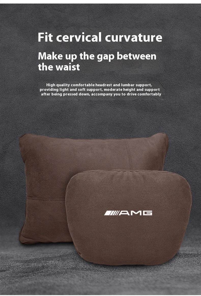 Mercedes-Benz AMG Neck Pillow & Lumbar Support - Cognac Neck Pillow