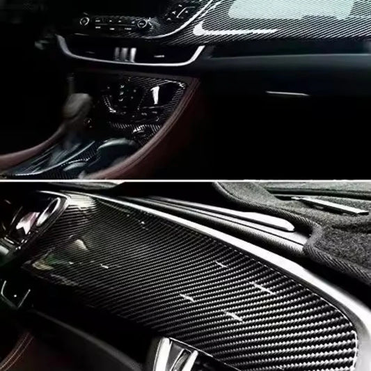 7D Carbon Fiber Vinyl Wrap Film Glossy Self-Adhesive Car Sheet Roll