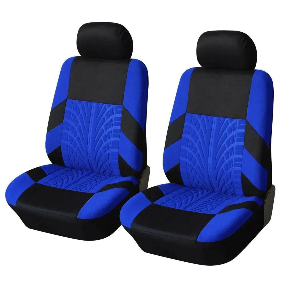 Universal Full Car Seat Covers - Y33376-BLUE-4PCS
