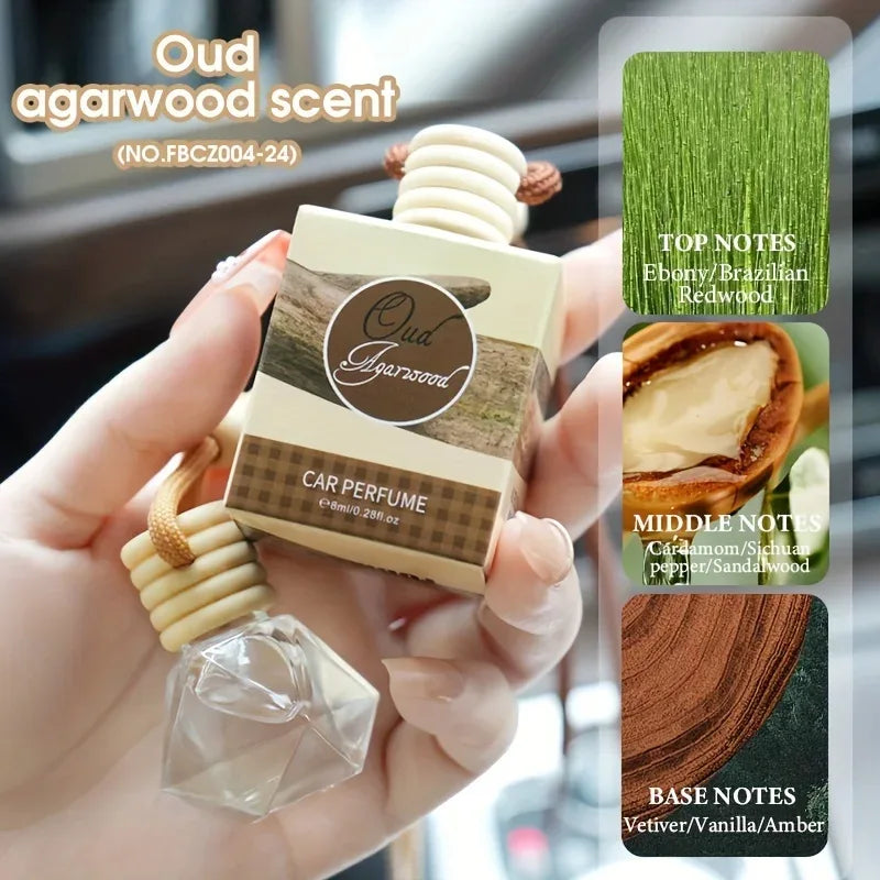 Mini Aromatherapy Car Air Freshener Essential Oil Diffuser Kit - Oud agarwood