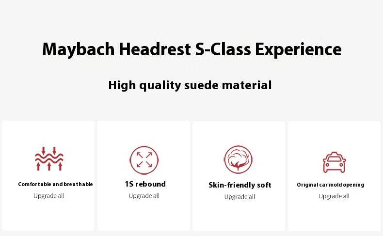 Mercedes-Benz Neck Pillow & Lumbar Support Cushion | For A B C E S V R-Class, CLA, GLA, GLB, GLC, GLE, SLK, A45, C43 -