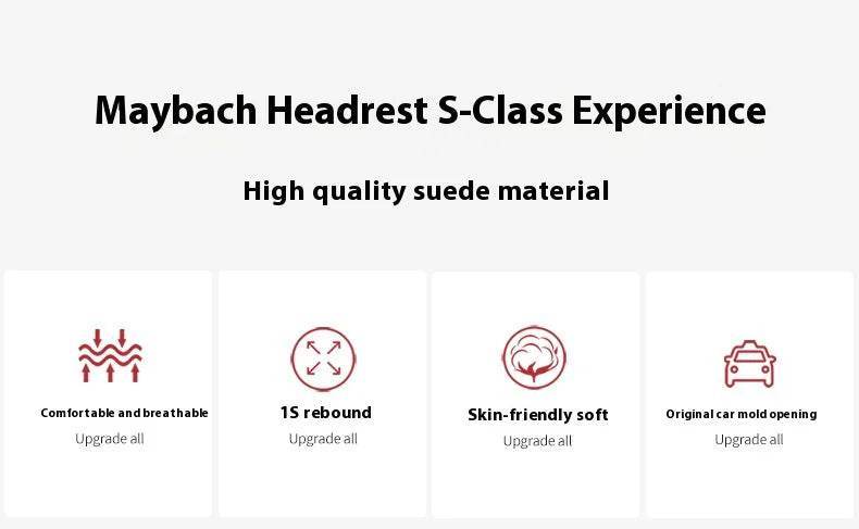 Mercedes Benz Neck Pillow & Lumbar Support Cushion - Cognac Neck Pillow