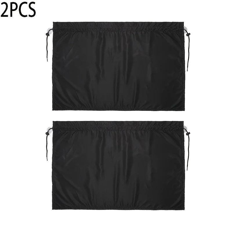 Car Side Window Sun Shade Curtains UV Protection Privacy Blind - 2pcs Shade Curtains