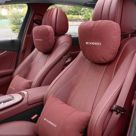 Chery Exeed Car Neck & Lumbar Pillow - headrest white