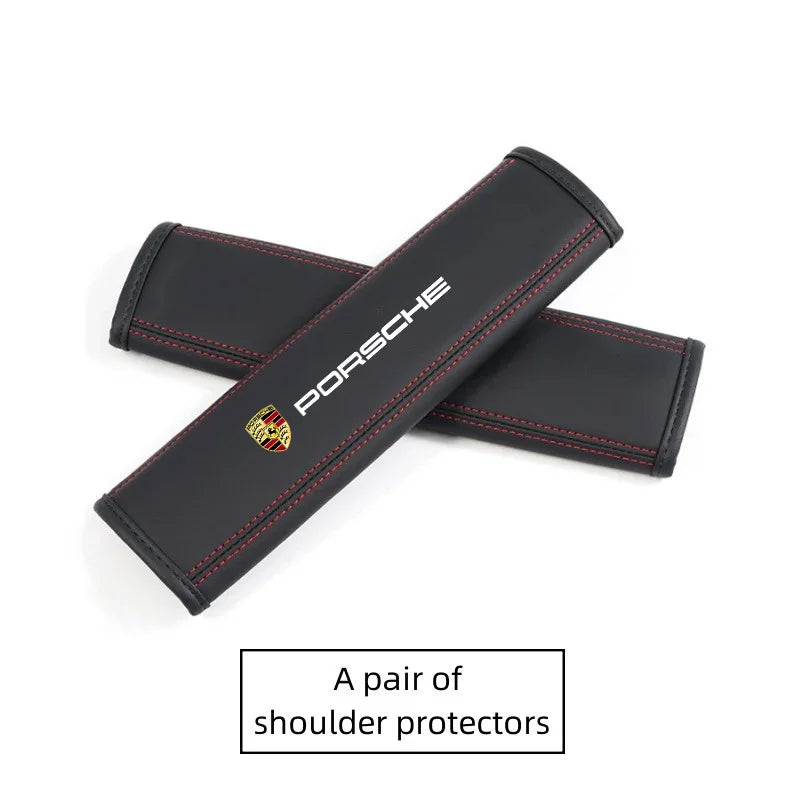 Porsche Cayenne Panamera Macan 911 718 Cayman 918 Pajun Car Headrest Neck Pillow Seat Belt Shoulder Protection Pad Accessory
