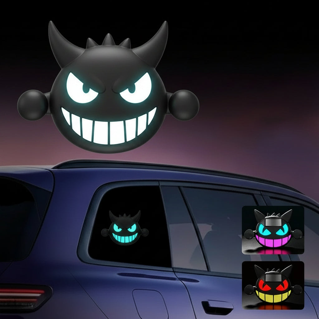 Solar Demon Eye LED Rear Window Light with Dynamic Expressions