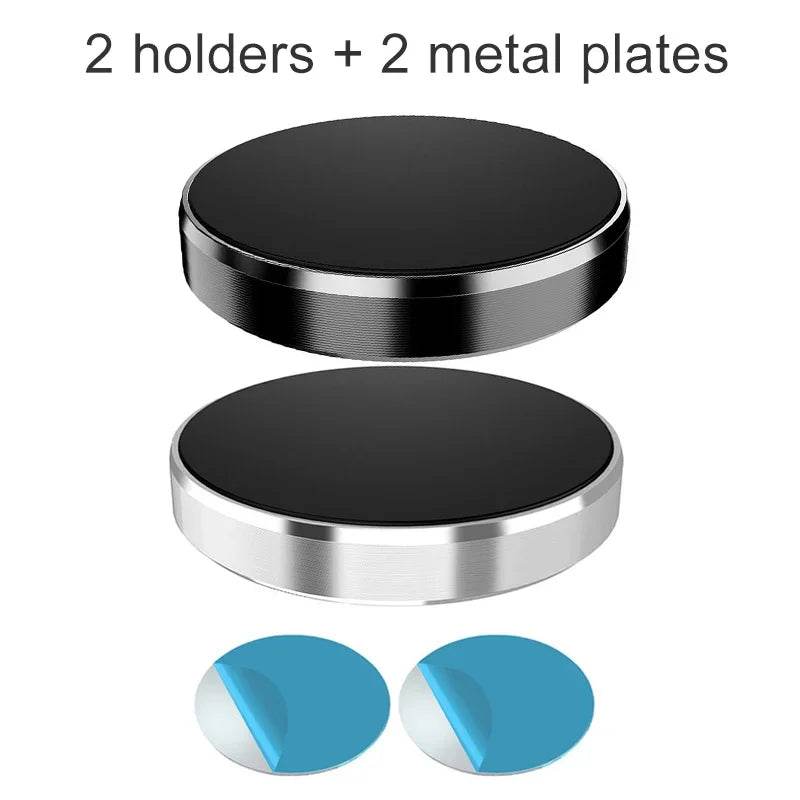 Magnetic Car Phone Holder - Black and Silver