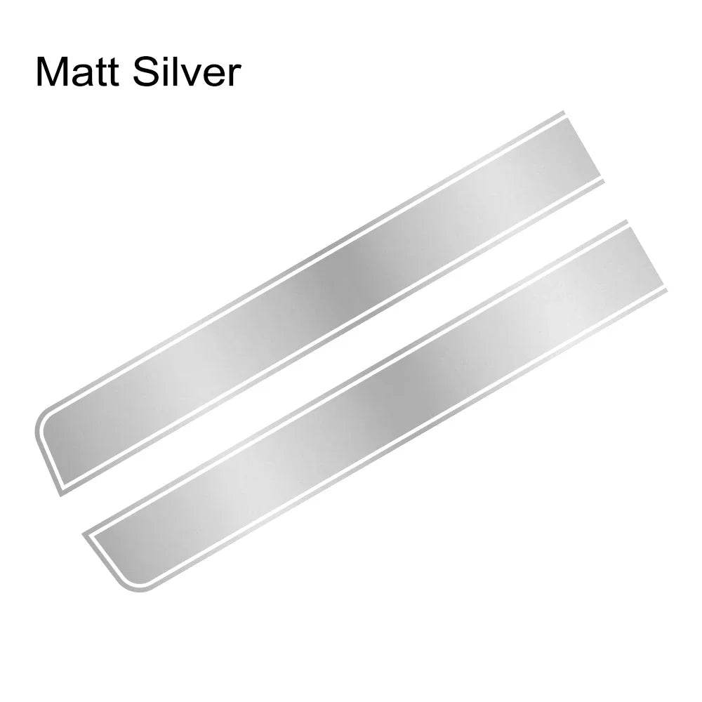 Sports Racing Hood Stripe Sticker - Matt Silver