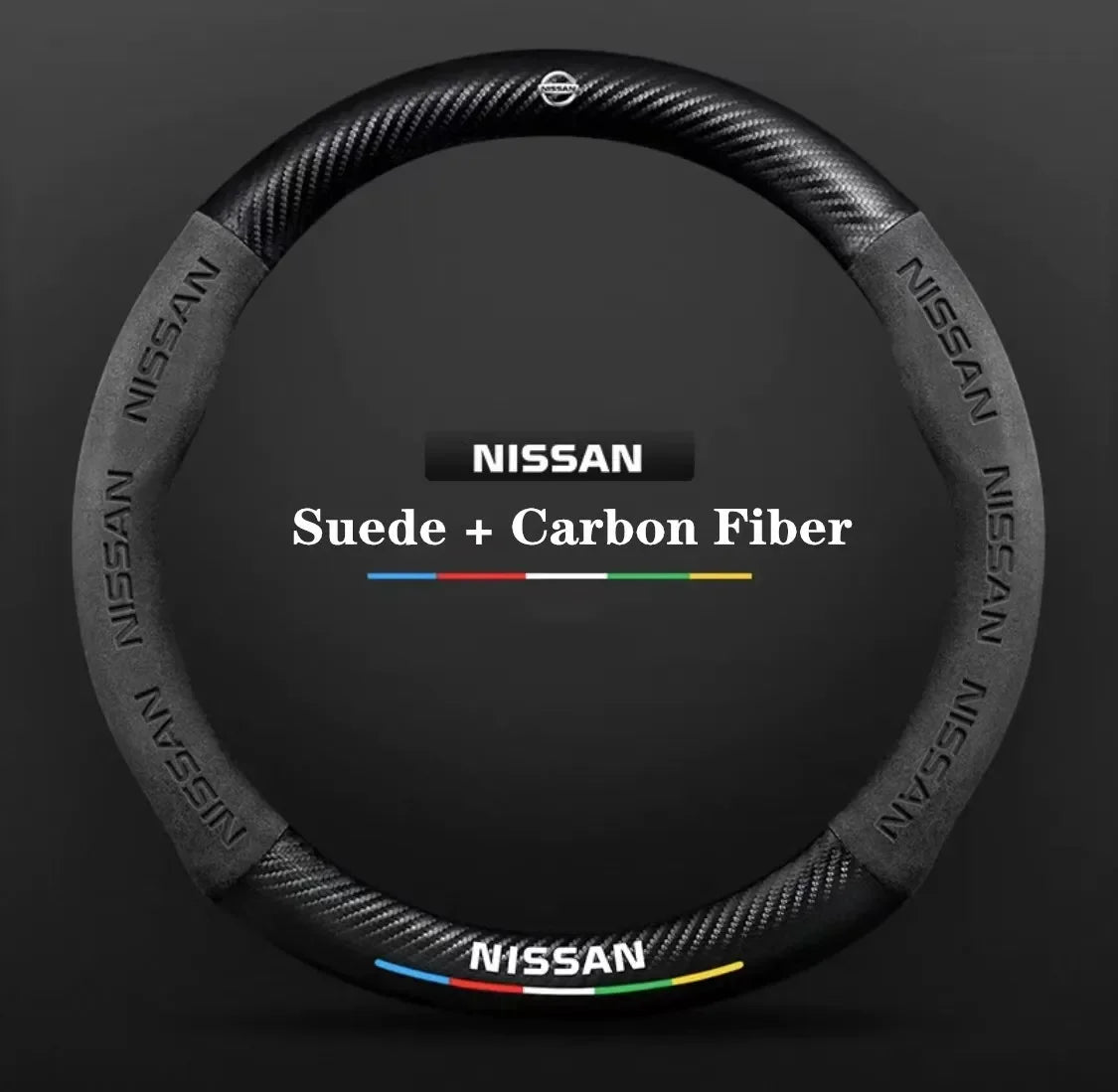 Nissan Carbon Fiber Suede Steering Wheel Cover