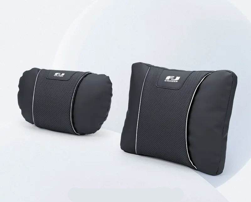 Toyota FJ Cruiser Car Neck & Lumbar Support Pillow – Breathable Seat Headrest Accessory - headrest 1pc white