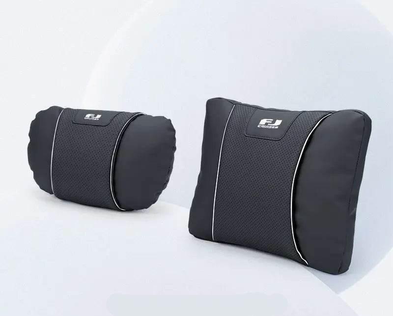Toyota FJ Cruiser Car Neck & Lumbar Support Pillow - set black
