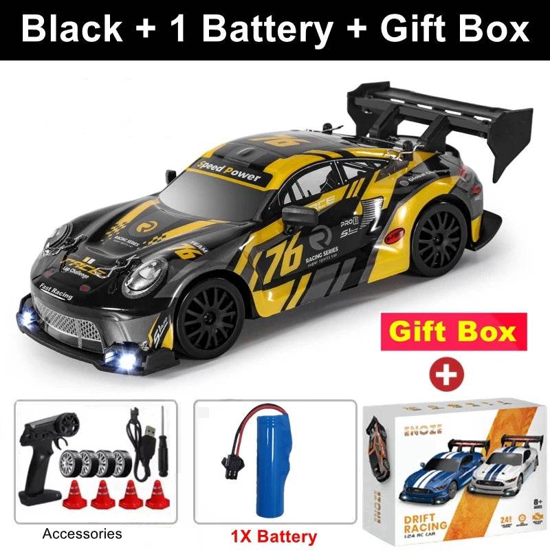 GT RS , Mustang, BMW RC 4WD Drift Car - GT RS Black