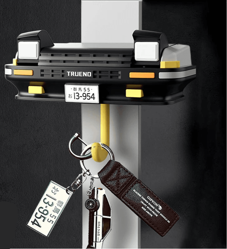 AE86 Headlight Wall Key Holder for Car Enthusiasts & JDM Decor - White