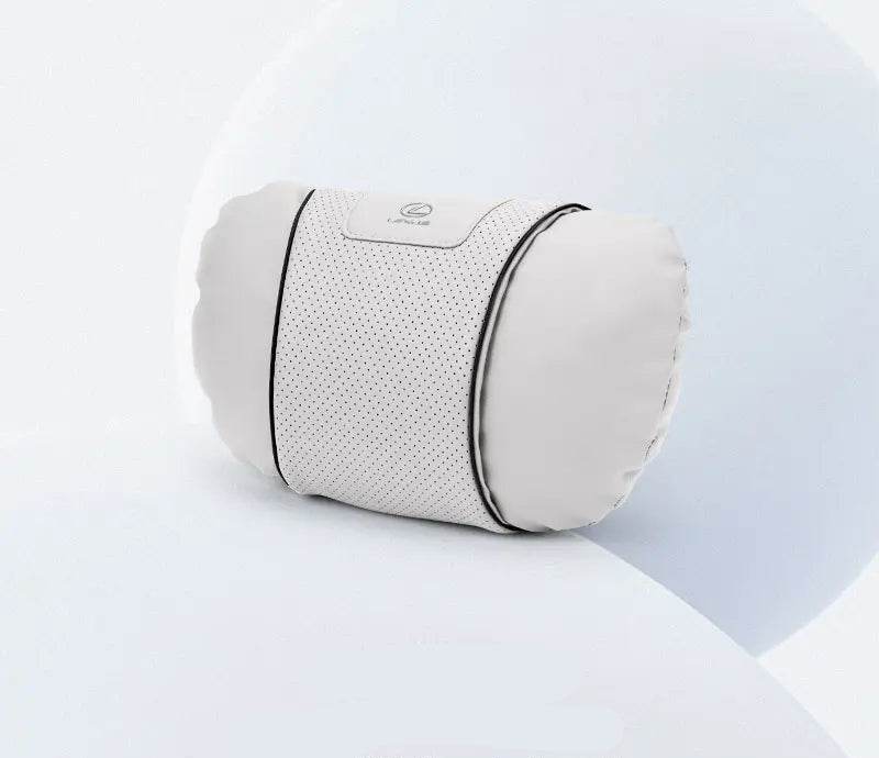 Nappa Leather Car Neck Pillow for Lexus IS, CT, RX, GS, LS, LX – Ergonomic Headrest - headrest 1pc white
