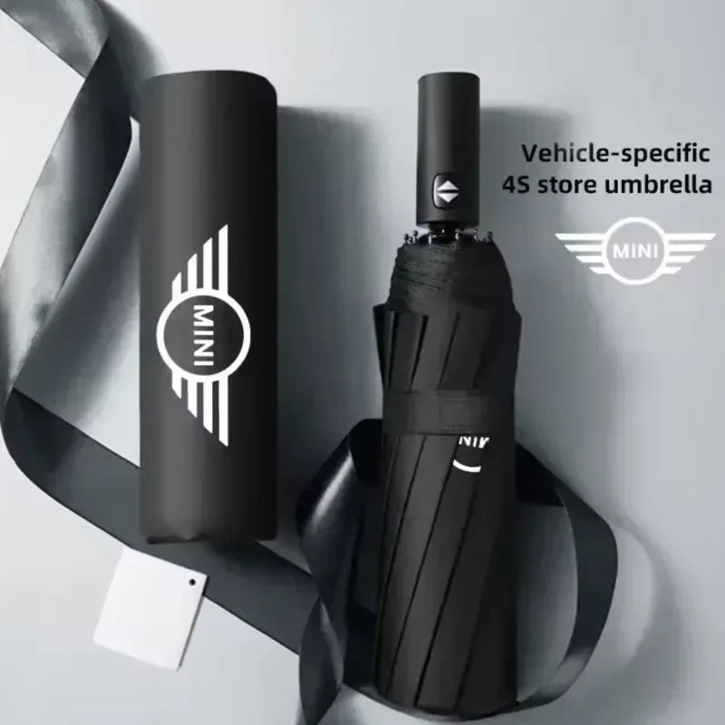 MINI Cooper Automatic Foldable Car Umbrella | Portable Sun & Rain Cover