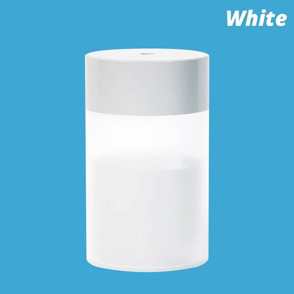 Portable USB Humidifier Diffuser with LED Light for Car & Home 260ML - White