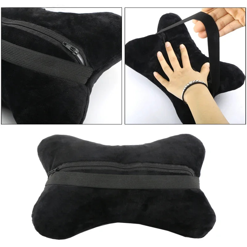 Leather Car Headrest Neck Pillow Head Rest Support Cushion for Mercedes Benz AMG A B C E R G Class GLK CLA GLB GLC GLA W169 W176