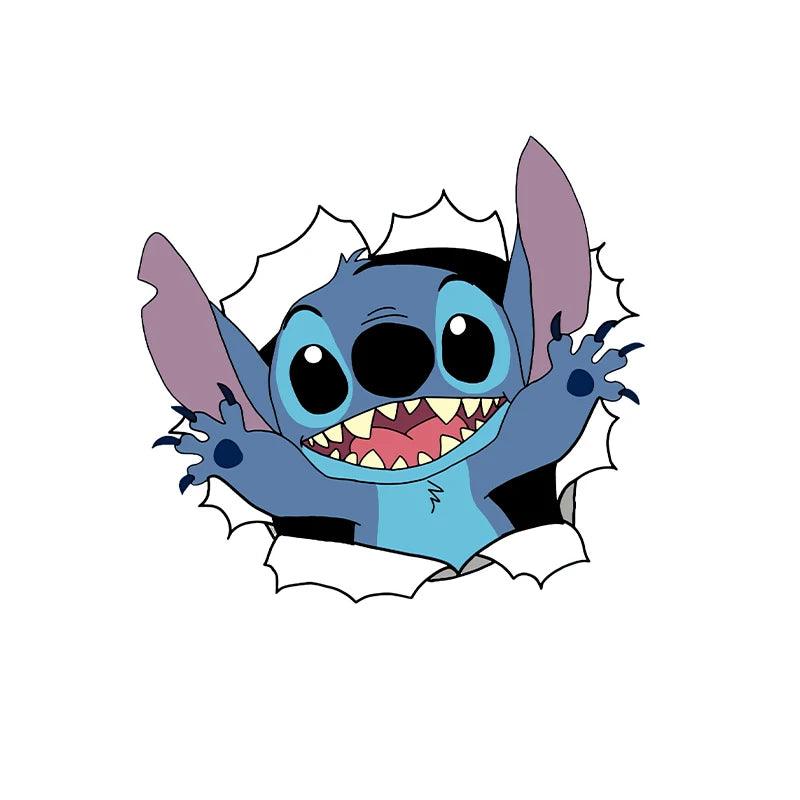 3D Stitch Broken Window Car Decal - Waterproof Auto Bumper Sticker
