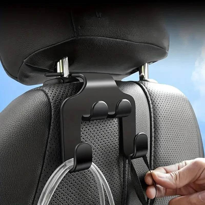 Car Seat Hook & Phone Holder | Rear Headrest Bracket for All Phones -