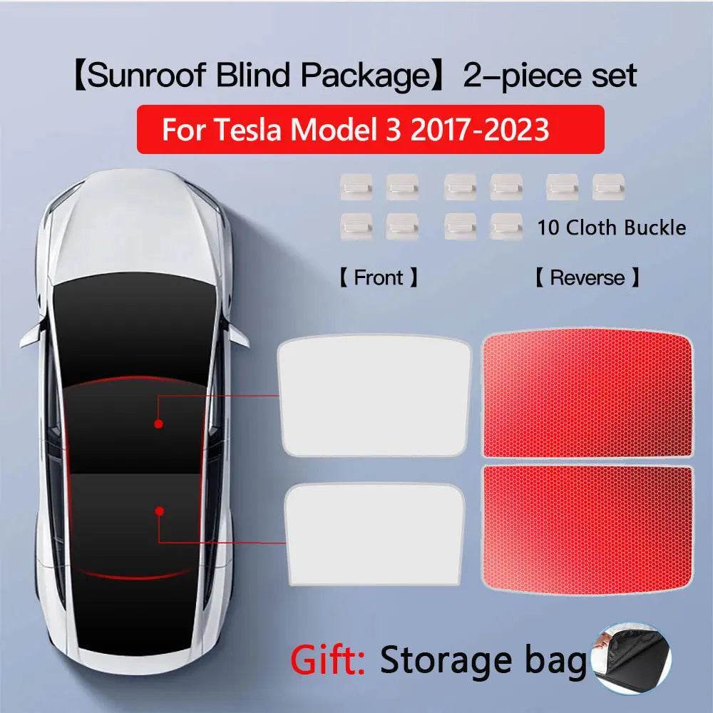 Tesla Model 3/Y Sunroof Sunshade (2020–2025) - Windshield M3 MY